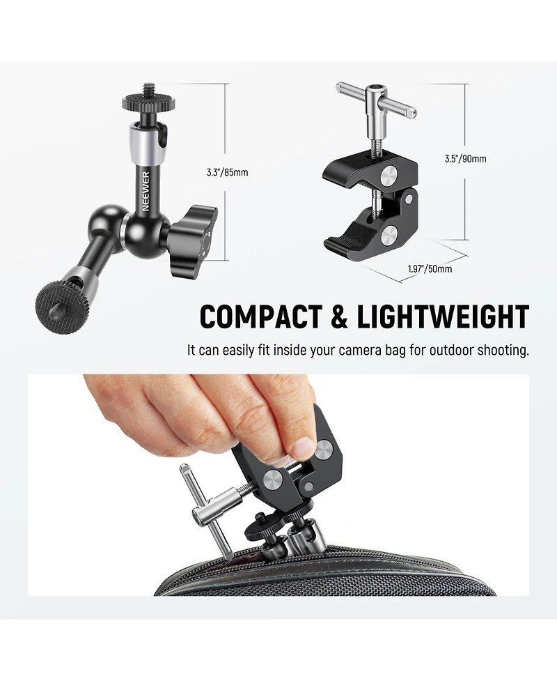 Neewer ST15C Camera Mounting Accessory with 15cm, 4.4lb, 2kg for SmallRig Camera Cage