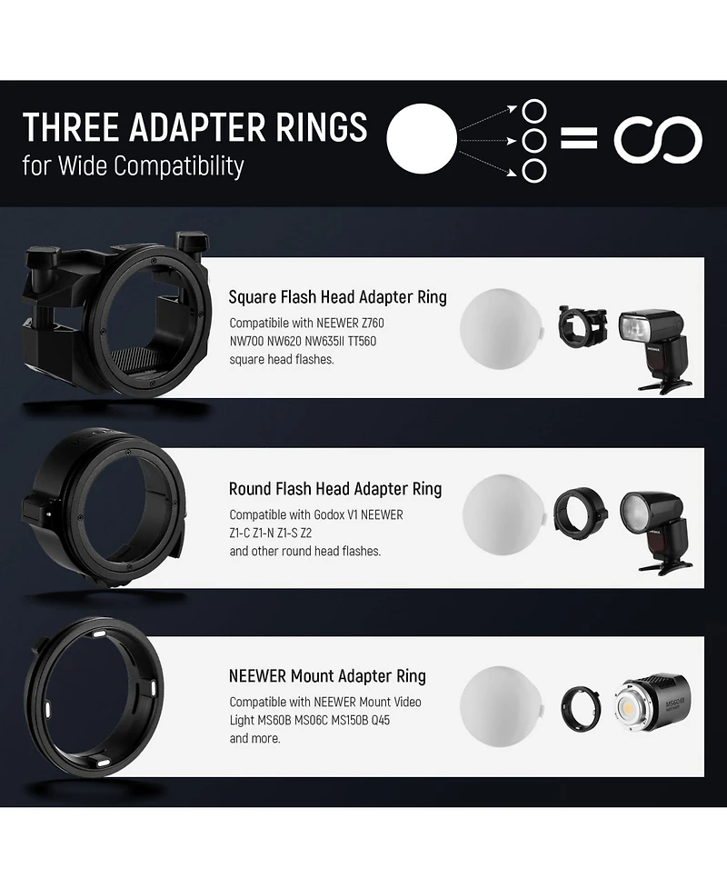 Neewer CRS6 Softbox for Godox V1 Z2PRO Z3R Round Head Flash