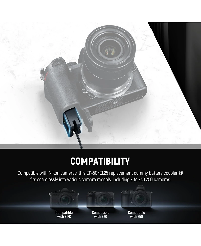 Neewer Ep-5G Camera Battery and Charging Accessory for Nikon Z50 Z fc Z30 Cameras