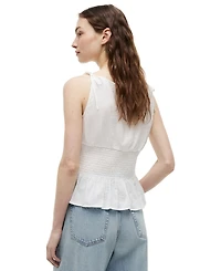 Tommy Hilfiger Women's Smocked Shoulder-Tie Top