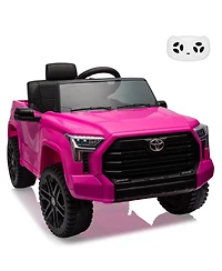 homfan 41.7 x 21.7 12.6 Inch Kids Electric Ride On Truck, 12V Licensed Pickup with Parent Remote, Battery Powered for Outdoor Adventure Play