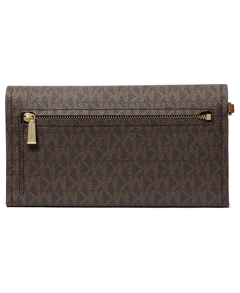 Michael Kors Jet Set Medium Flap Double Zip Wristlet
