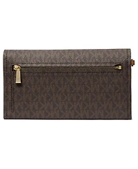 Michael Kors Jet Set Medium Flap Double Zip Wristlet