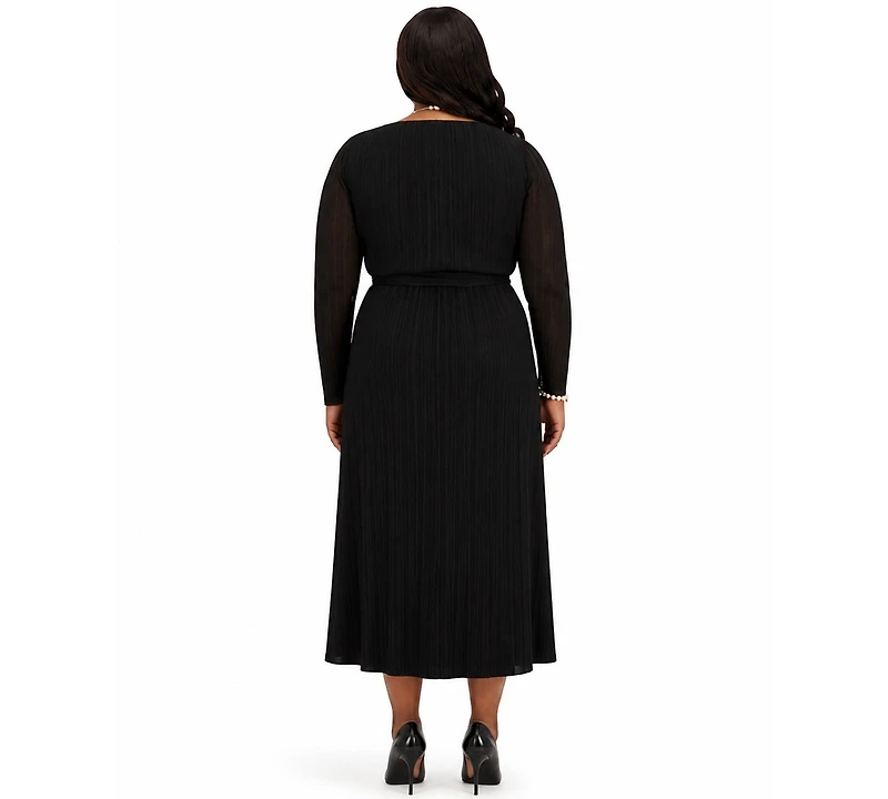 Kasper Women's V-Neck Long-Sleeve Dress