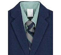 Nautica Boys' 2T-7 Sharkskin Suit Jacket, Long-Sleeve Shirt, Pants and Tie, 4-Piece Set