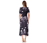 julia jordan Women's Short-Sleeve Midi Dress