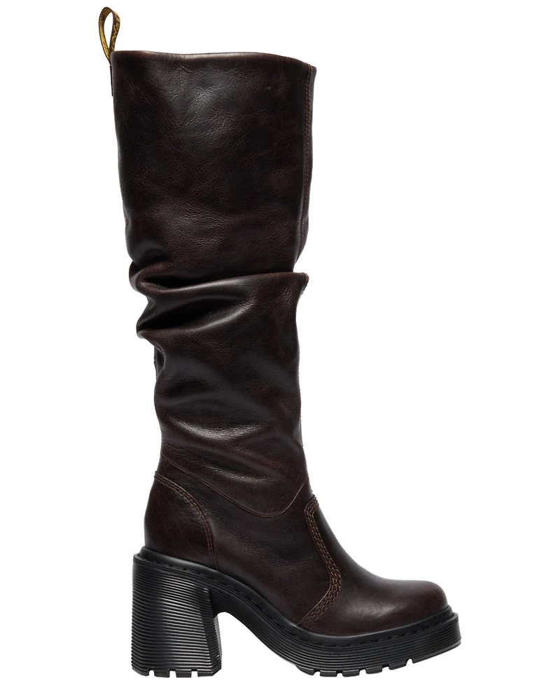 Dr. Martens Women's Kasey Kinsley Tumble Leather Round Toe Boots