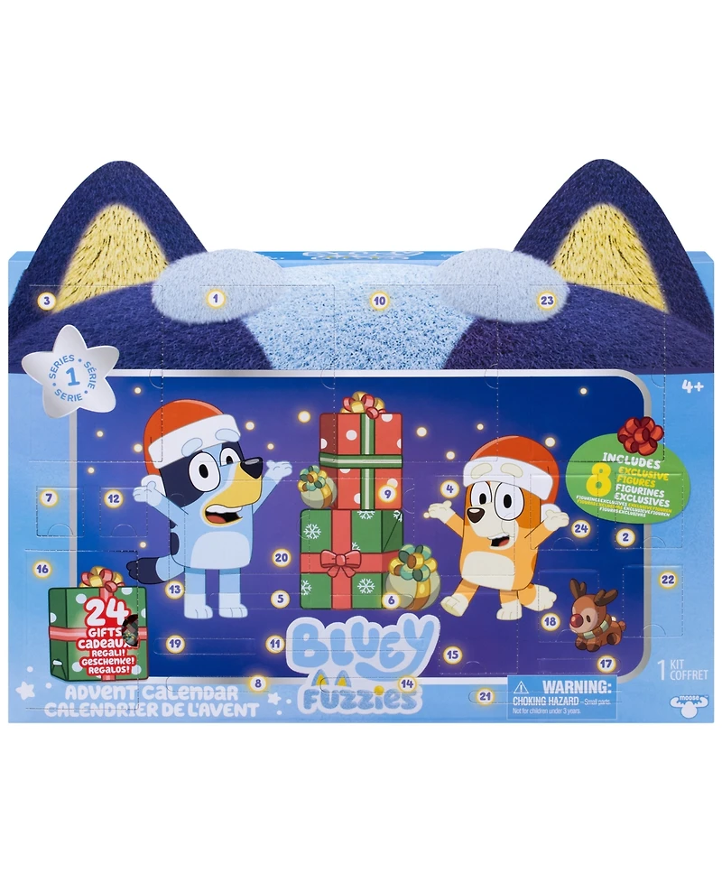 Macy's Bluey Fuzzies Advent Calendar 24-Piece Collectible Set, Ages 3+