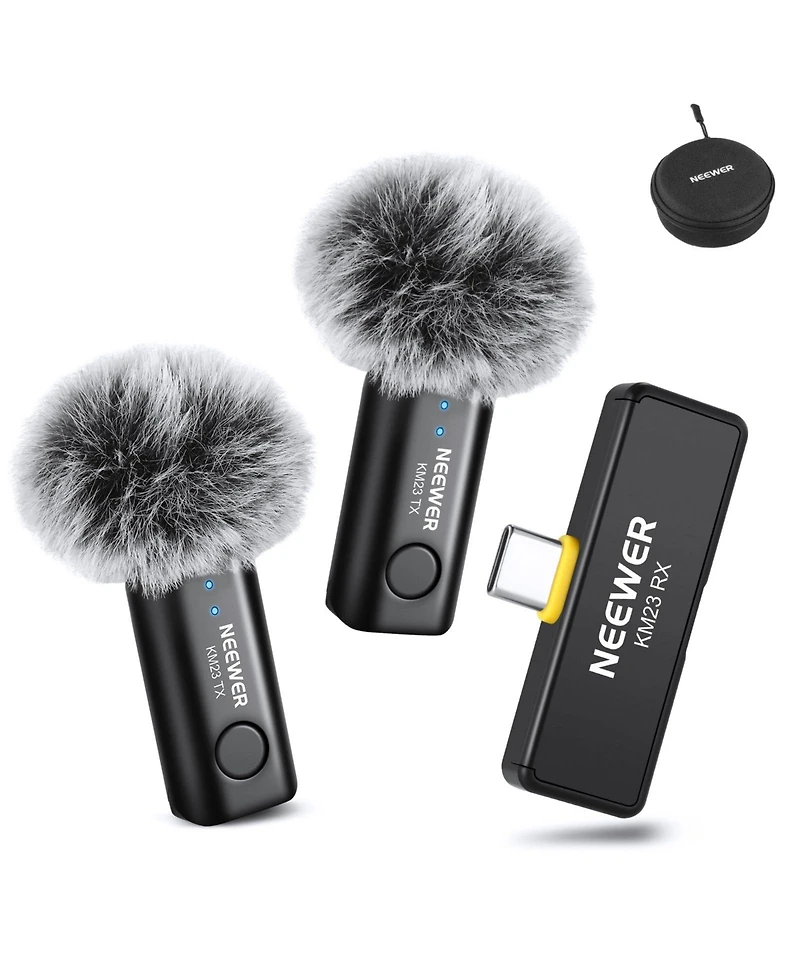 Neewer KM23 Microphone with 131ft, 1x, 2x for select iPhone and Android mobile devices