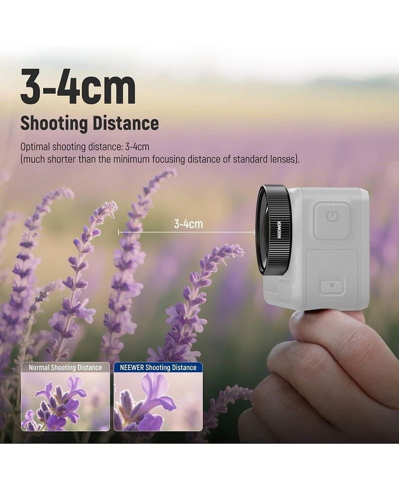 Neewer Ls-68 Camera and Photo Accessory with 4cm, 2X for Dji Osmo Nano/Action 5 Pro/Action 4