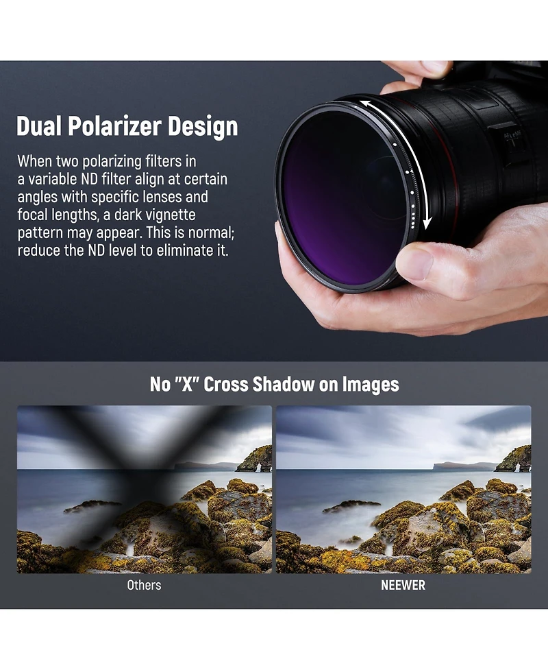 Neewer ND8-2000 Camera Lens Accessory with ND8-2000