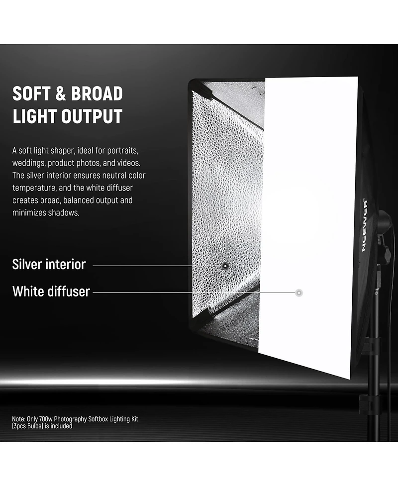 Neewer E26 Softbox with 700W, 5700K