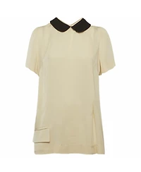 Pre-Owned Marni Women's Crepe Top with Contrast Collar