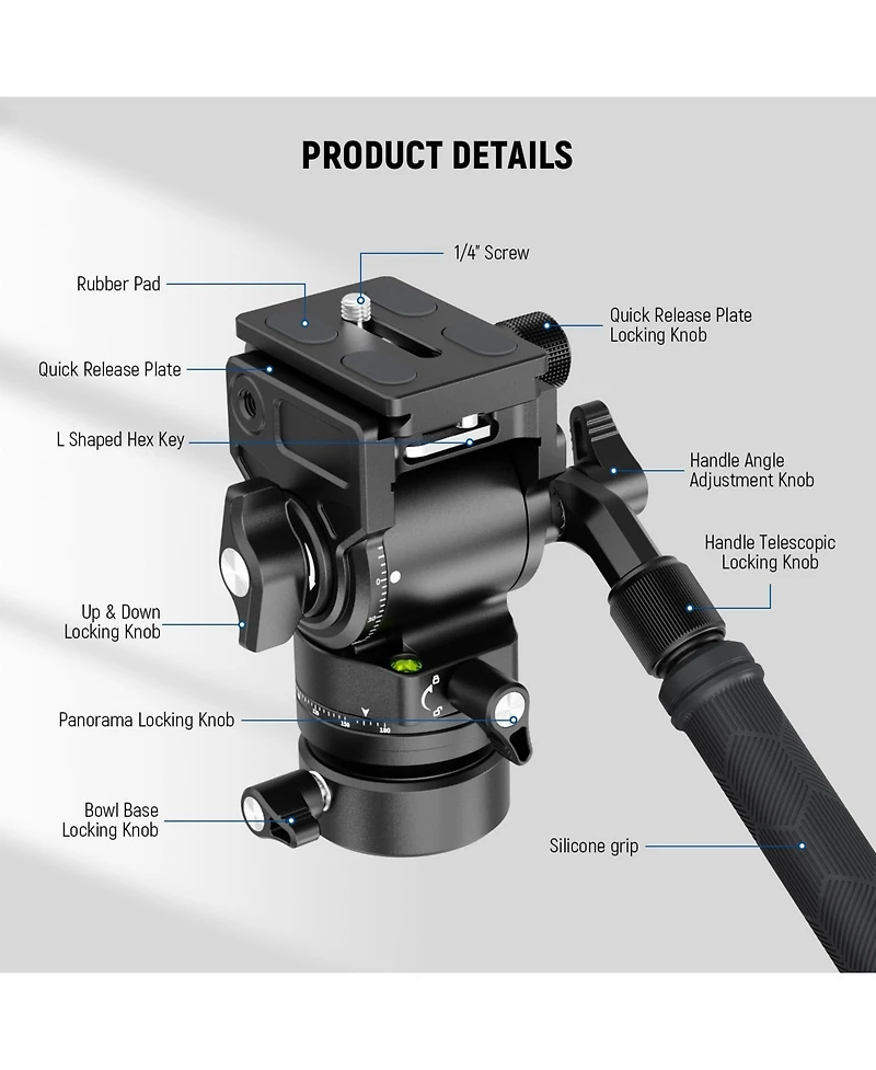 Neewer GM35 Camera Tripod with 11lb, 5kg