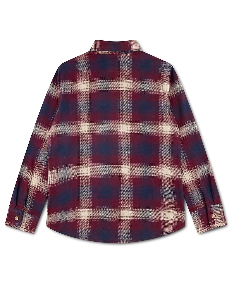 Levi's Boys' 4-7 Shadow Plaid Long-Sleeve Shirt