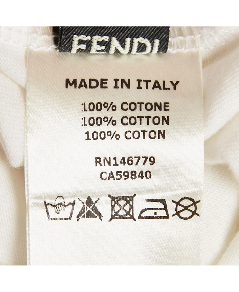 Pre-Owned Fendi Women's Karlito Applique Cotton T-Shirt