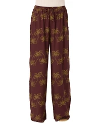 O'Neill Women's Rosalie Palm Stripe Drawstring Pull-On Pants