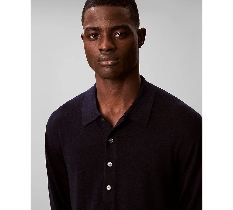 Calvin Klein Men's Extra Fine Merino Polo Sweater