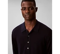 Calvin Klein Men's Extra Fine Merino Polo Sweater