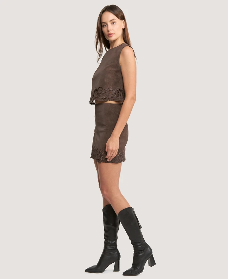 En Saison Women's Pauline Zipper Back Mini Skirt