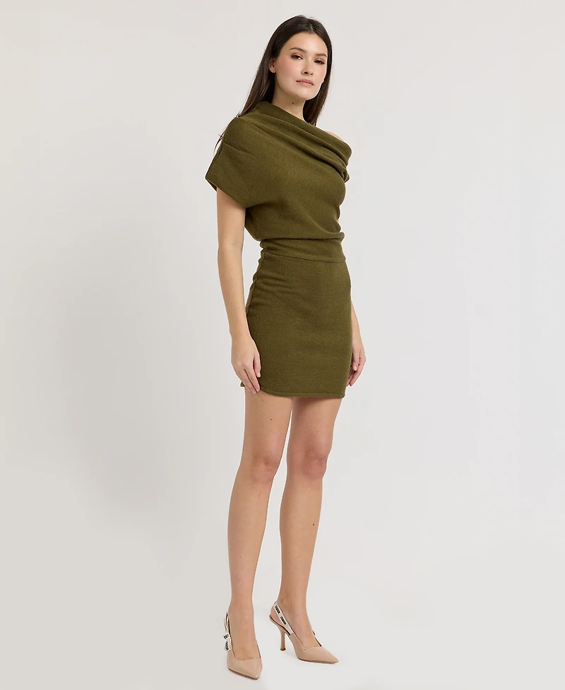 En Saison Women's Margot Asymmetrical Pull-On Sweater Dress