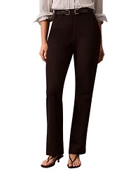 Calvin Klein Womens Hi Twist Compression High Rise Bootcut Pants