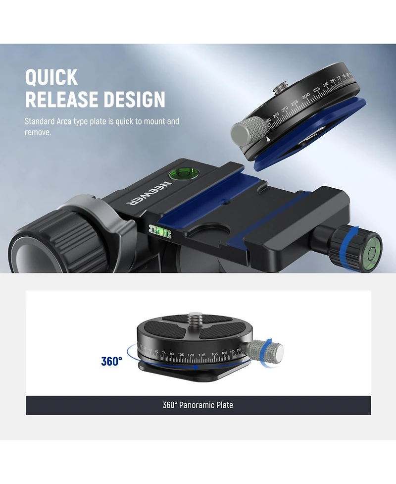 Neewer TH16 Camera Tripod with 13.2lb, 6kg