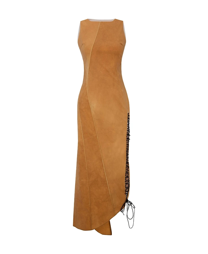 Pcfg Women's Cotton Slit Detail Long Dress