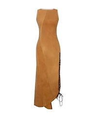 Pcfg Women's Cotton Slit Detail Long Dress