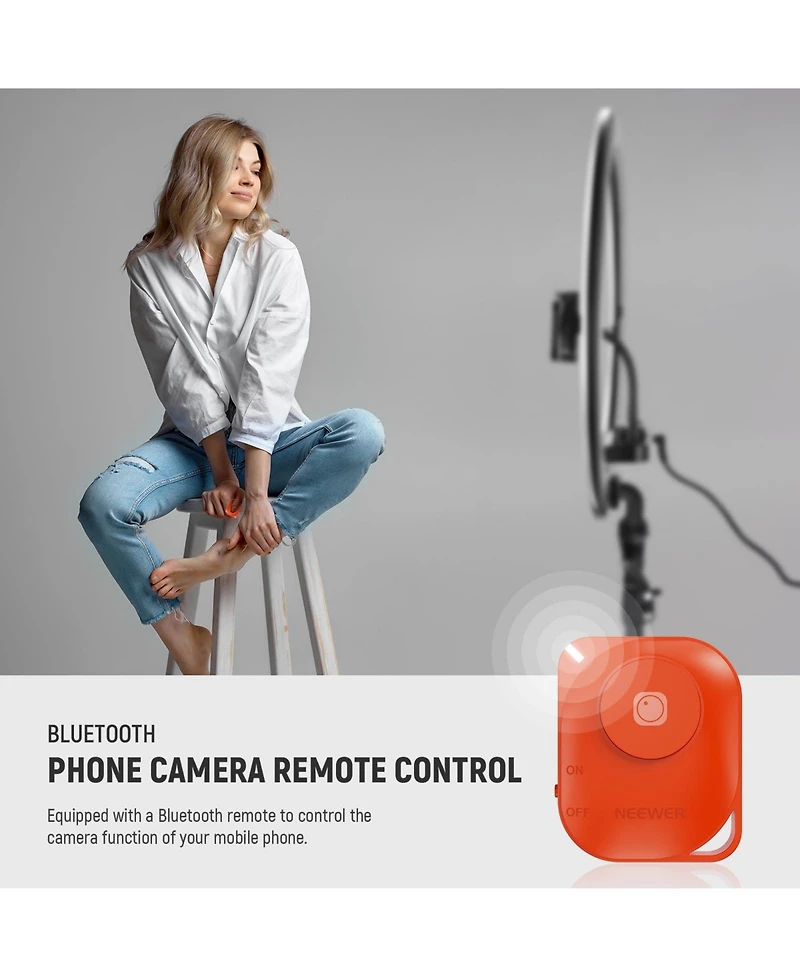 Neewer RP18B Ring Light with 18 Inches, 45W for select iPhone models