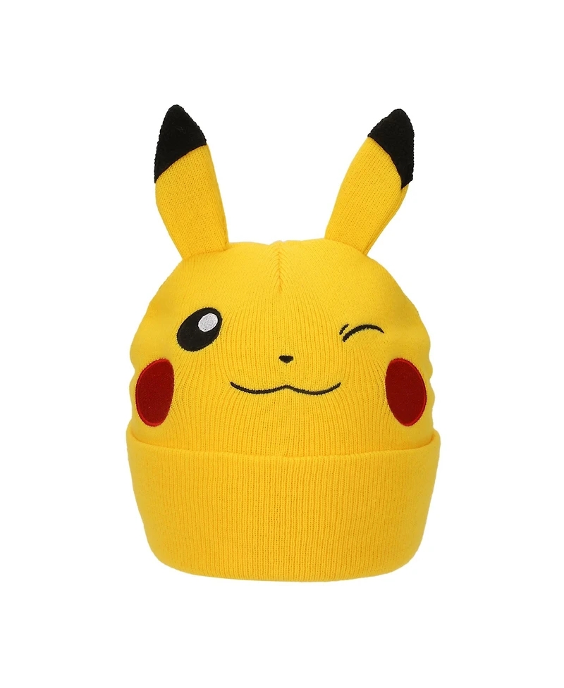 Pokemon Boys' and Girls' Embroidered Hat and Gloves, 2-Piece Set
