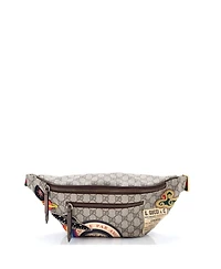 Pre-Owned Gucci Courrier Zip Belt Bag Gg Coated Canvas with Applique