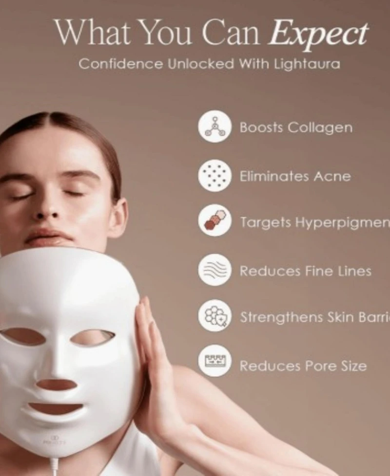 Lovery 7-Color Led Light Therapy Facial Mask for Radiant Skin