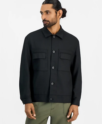 Hugo by Boss Men's Juliano Slim-Fit Twill Pleated-Back Jacket