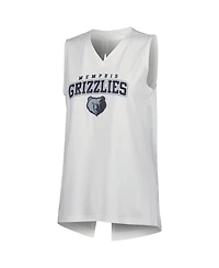 LevelWear Women's White Memphis Grizzlies Paisley Peekaboo Tank Top