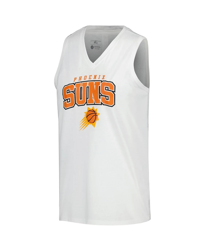 LevelWear Women's White Phoenix Suns Paisley Peekaboo Tank Top