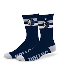 Starter Men's and Women's Dallas Mavericks Team Color Two-Stripe Crew Socks