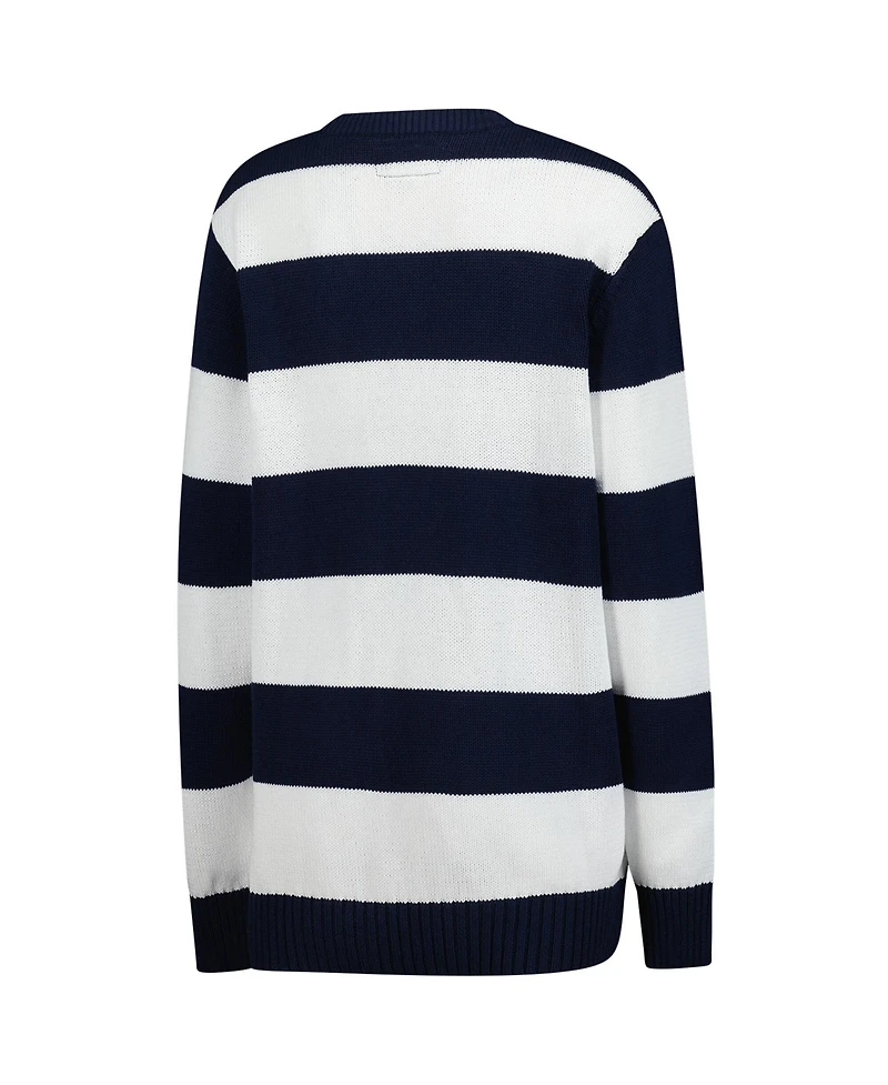 Uscape Apparel Men's and Women's White/Navy Penn State Nittany Lions Renew Knit Stadium Sweater