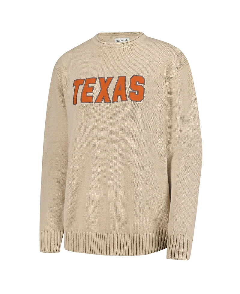 Uscape Apparel Men's and Women's Ash Texas Longhorns Embroidered Applique Sweater