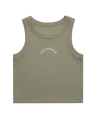 Uscape Apparel Women's Green Michigan State Spartans Upside Down Embroidery Ribbed Cropped Tank Top