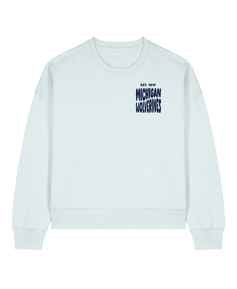 Uscape Apparel Women's Light Blue Michigan Wolverines Cloud Sweatshirt