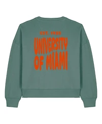 Uscape Apparel Women's Green Miami Hurricanes Cloud Sweatshirt