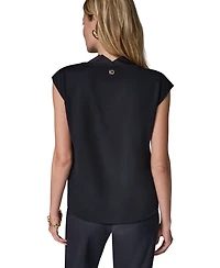 Donna Karan New York Women's Cowl-Neck Cap-Sleeve Top