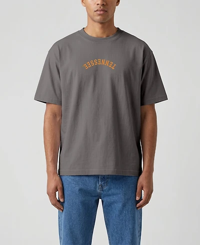 Uscape Apparel Men's Brown Tennessee Volunteers Upside Down Embroidered Vintage Heavyweight T-Shirt