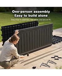 Viyet 260-Gallon Xxl Outdoor Deck Box