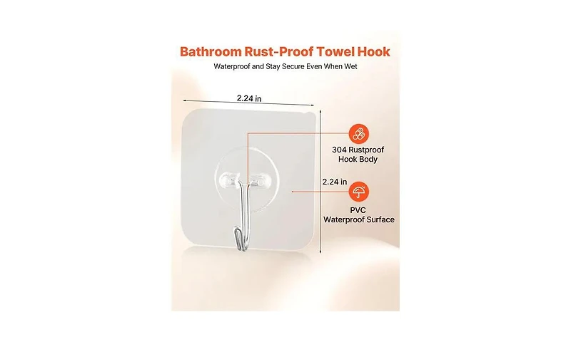 Viyet 12-Pack Adhesive Wall Hooks
