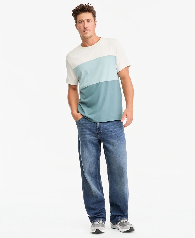 Sun + Stone Men's Short-Sleeve Tri Colorblock Cotton T-Shirt, Macy's Exclusive