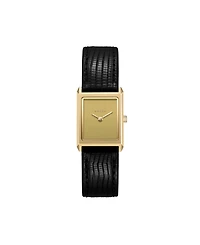 Breda Women's Quartz Virgil Gold and Black Leather Band Watch 20mm