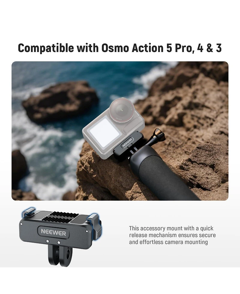 Neewer AC011 Camera Mounting Accessory for Dji Osmo 360 / Action 5 Pro/4/3