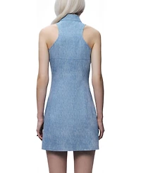 Nocturne Women's Pocket and Stone Detail Halter neck Mini Dress